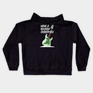 Have A Rockin' Christmas Electric Guitar Kids Hoodie